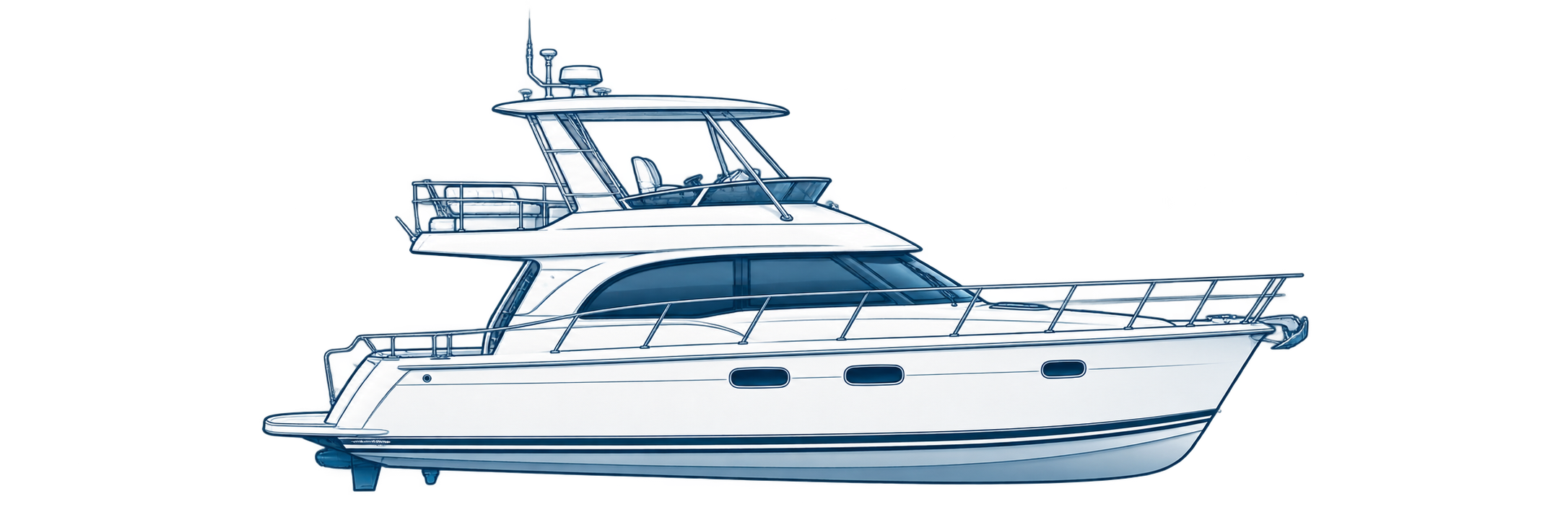 Representative motor yacht